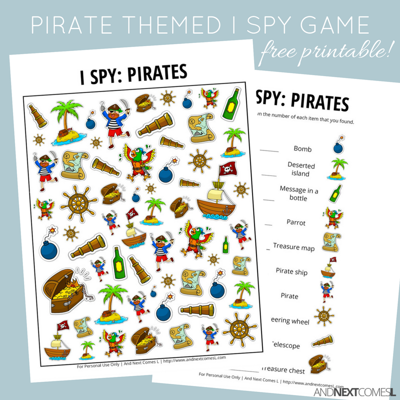 Pirates and treasure game